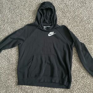 Nike Charcoal Hoodie with White Logo